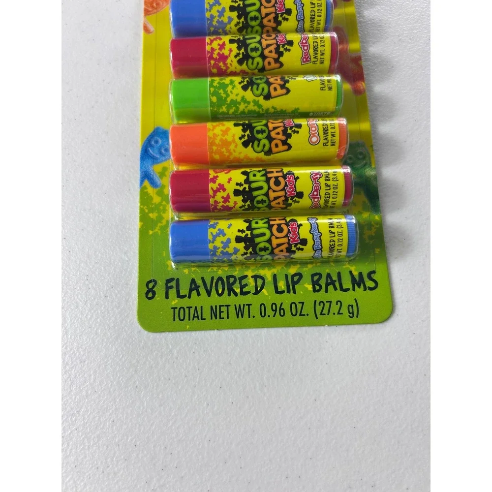 Sour Patch‎ Kids 8 Flavored Lip Balms Set Fun Candy Flavors Hydrating